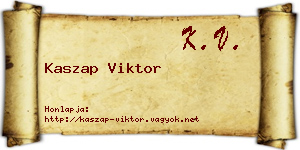 Kaszap Viktor névjegykártya